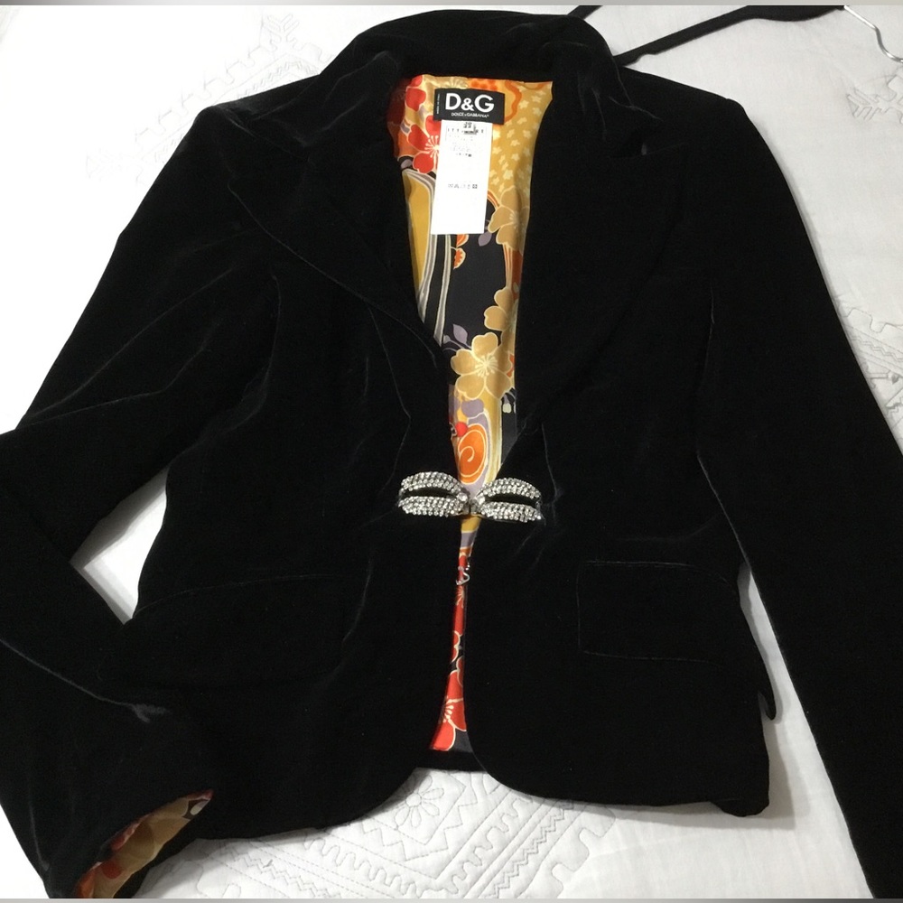 Dolce & Gabbana Velvet Blazer S 30/44